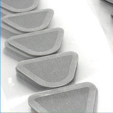灰色雾面无味带PTE防滑硅橡胶脚垫防刮背胶模切加工冲形减震