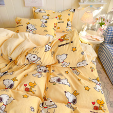 2025新款卡通牛奶绒四件套牛奶绒四件套卡通秋冬季保暖床品