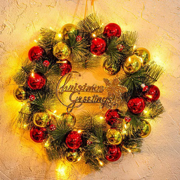 ➮40cm light ball garland [with lights + hooks]✰