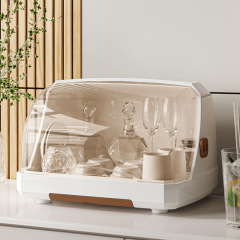 Install-free shelf storage rack home dustproof storage cup holder multi-purpose tray drain rack bowl chopsticks plastic wholesale