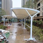 自行车棚膜结构停车棚2.5x6米小区电瓶车充电桩棚批发