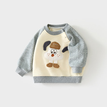 儿童长袖卫衣婴儿t恤上衣套头加厚保暖宝宝秋冬洋气外套童装秋衣