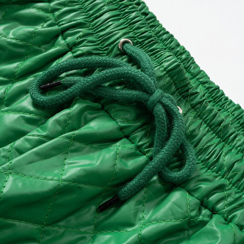 Vêtements pour femmes automne et hiver nouvelle couleur unie maille taille haute cravate jambe coton pantalon pantalons décontractés pour femmes_voghion.com