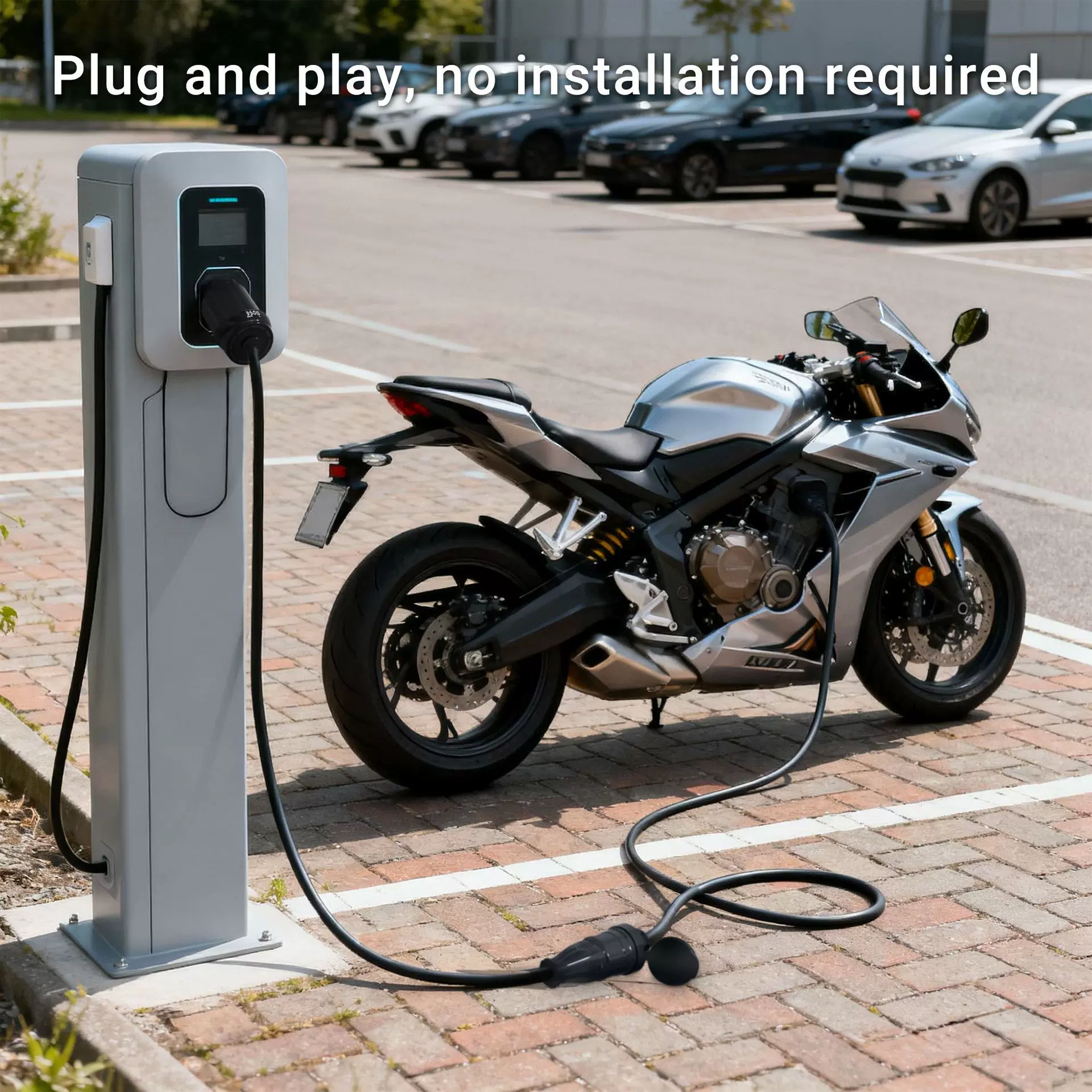 欧标充电桩端放电器插座 新能源电动汽车Type 2 to Schuko转换器