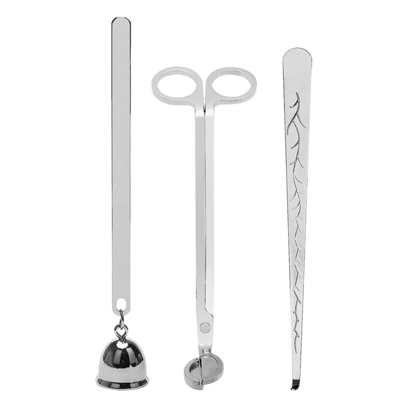 Amazon Venta caliente fábrica al por mayor vela tijeras vela campana aromaterapia vela herramientas aromaterapia vela tres piezas conjunto