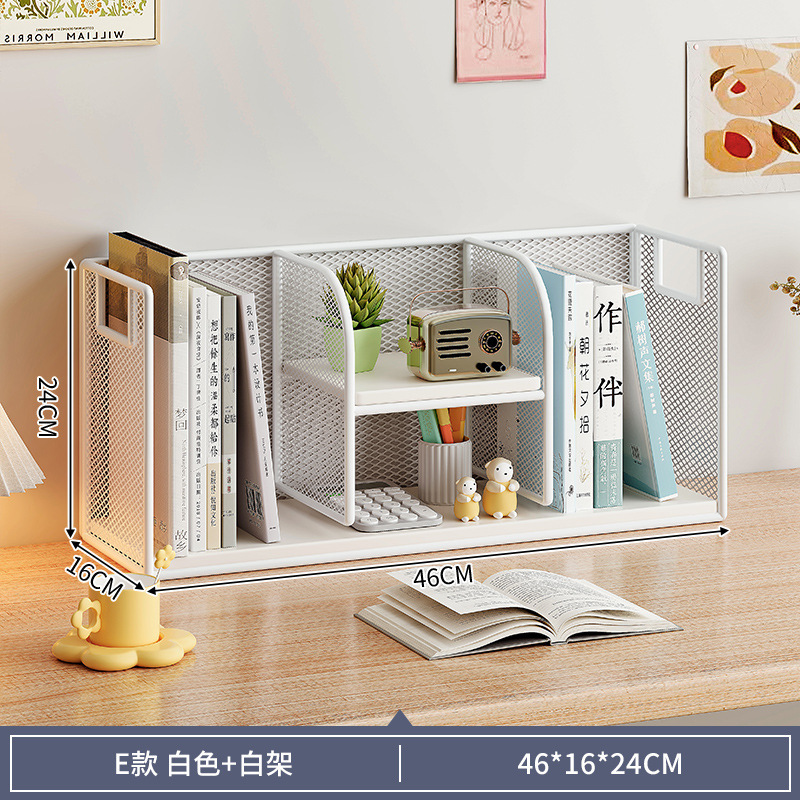 Estante de pie de escritorio Estante de piso pequeño de escritorio Estante de almacenamiento Hogar de varias capas Estante pequeño Estante en capas de acabado de archivos
