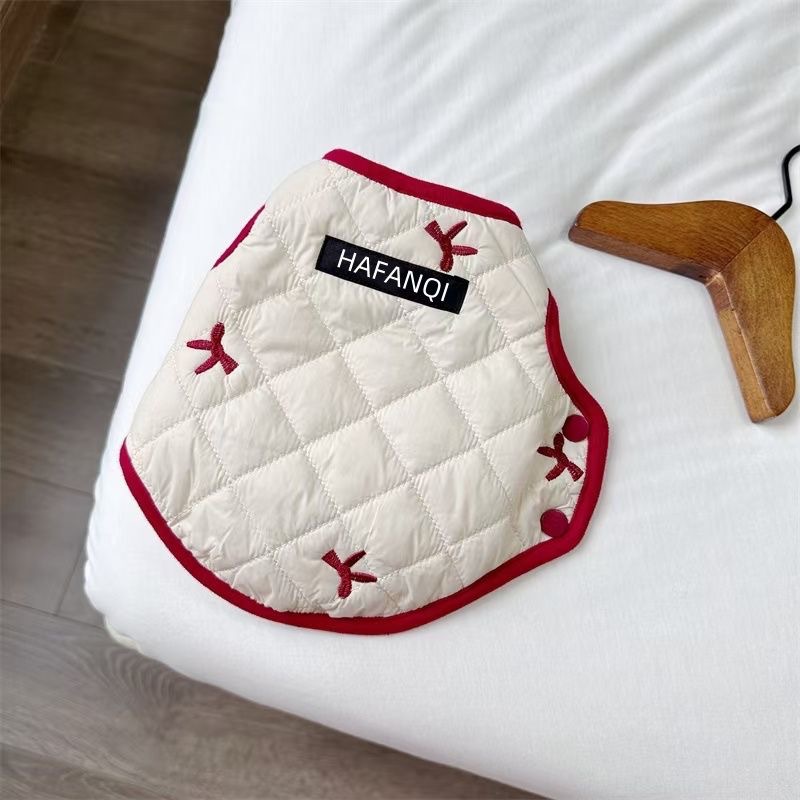 狗狗衣服秋冬款冬季加绒马甲背心猫咪比熊约克夏新年红色宠物衣服