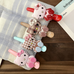 かわいいハローキティヘアピンサイドクリップ kt 猫カモノハシクリップガーリーハート前髪マカロン女の子洗顔