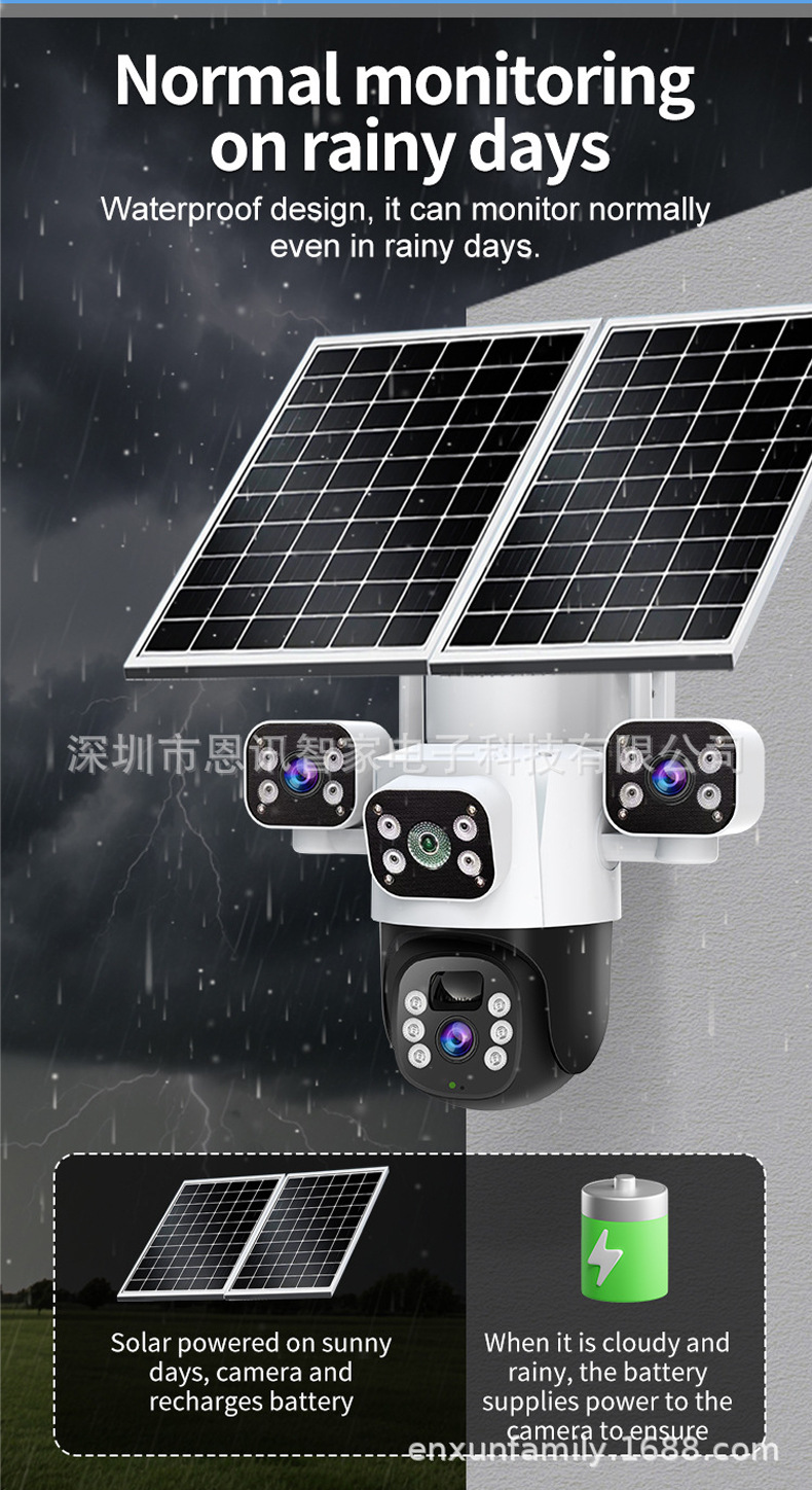 Outdoor WiFi Solar-Überwachungskamera mit Nachtsicht
