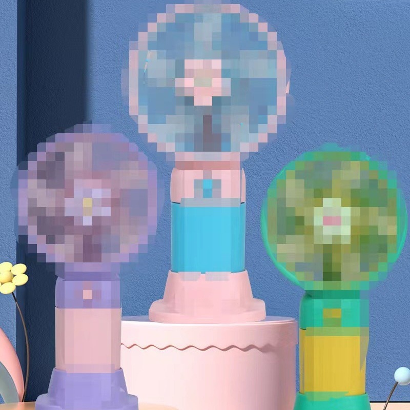 New Style Portable Mini Handheld Fan with Fruit and Flower Design, Compact Fan for Students and Desk Charging