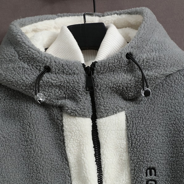 Lamb Wool Jacket Men's Jacket Loose Winter Coat Men's Trend Cotton Clothes Men's Teenagers With Cotton And Thicker_voghion.com