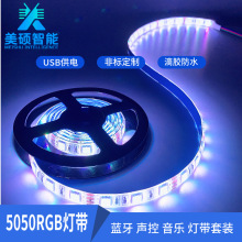 5050rgb全彩七彩灯带 LED灯低压防水智能音乐蓝牙高亮氛围感