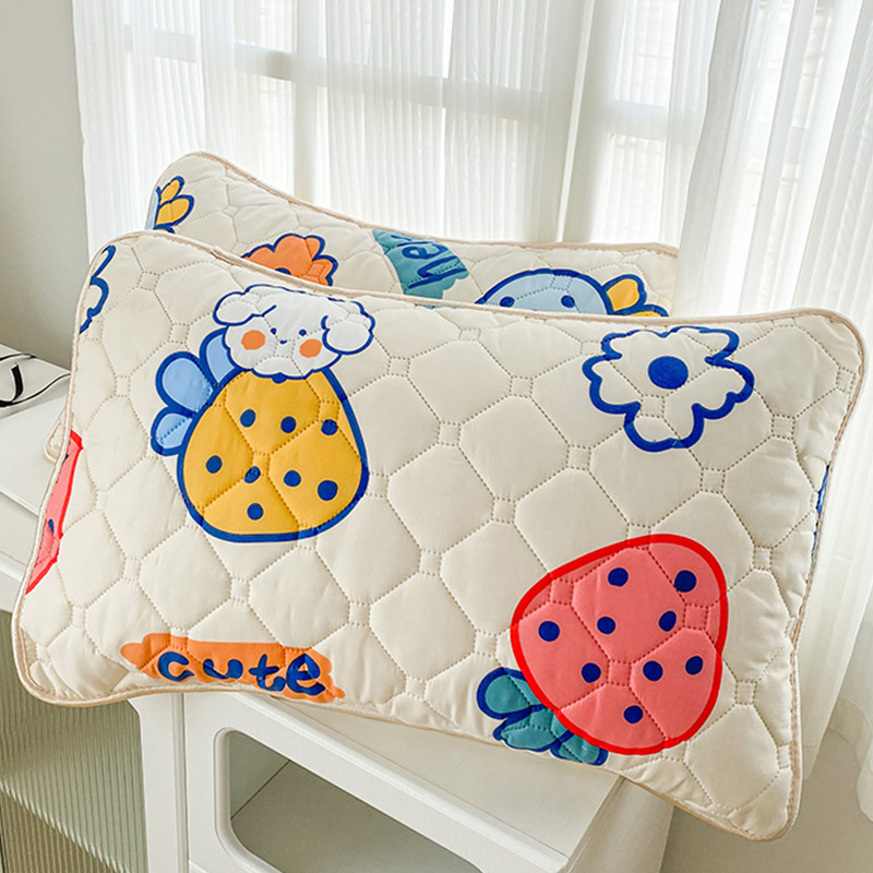 Un par de fundas de almohada impermeables, fundas de toalla de almohada de aceite de cabeza anti-saliva, fundas protectoras de almohada individuales, fundas de revestimiento de núcleo de almohada 48x74 2