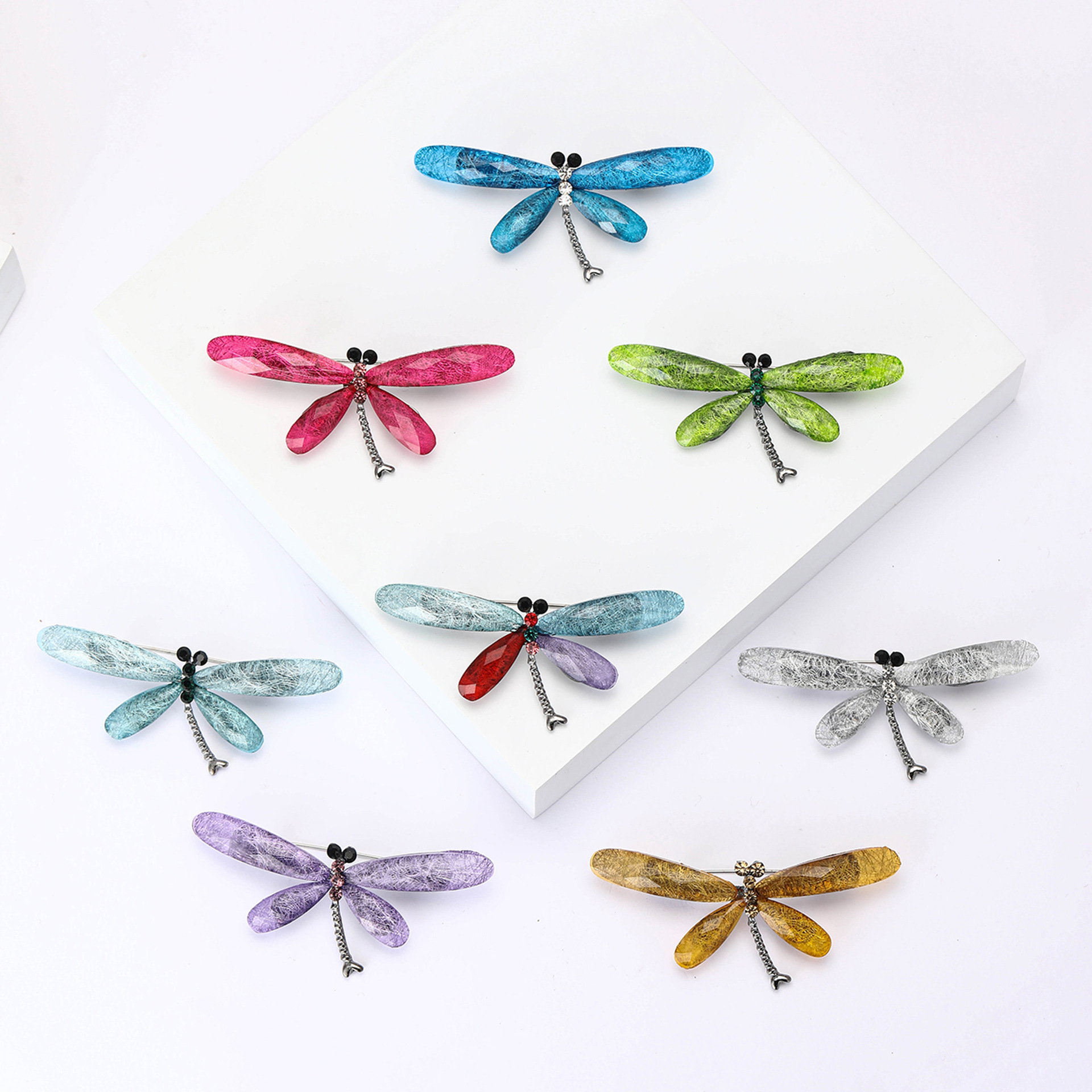 11g Weight Brooches Classification Holiday, Banquet, Daily Occasion Alloy Material Dragonfly Pattern Women's Gender Casual, Elegant, Lady Style Casual Elegant Lady Pin Dragonfly Alloy Women's Brooches 2