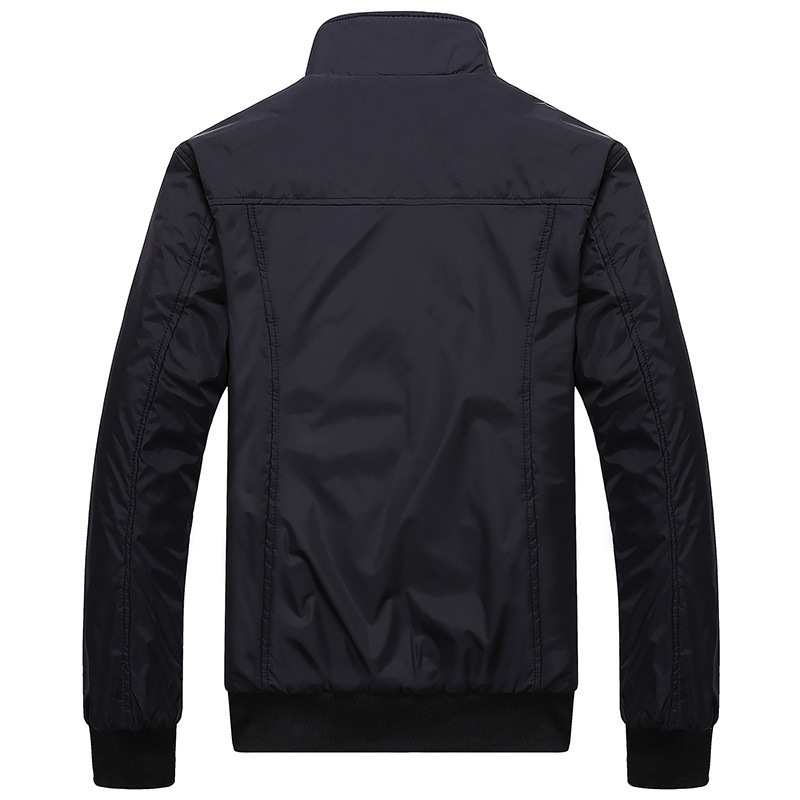 Men's Jacket Spring and Autumn Cross-Border Jacket Korean Style Casual Stand Collar Baseball Jacket with Cotton Thickened Men's Top Trendy