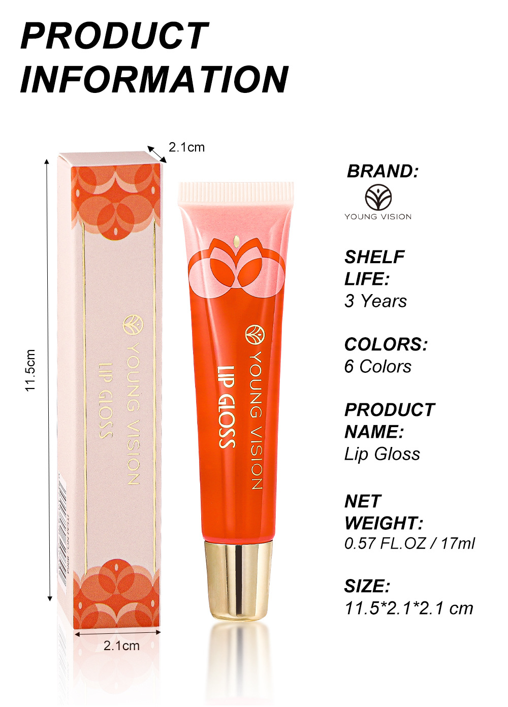 YOUNG VISION Glass Mirror Transparent Lip Oil, Lip Gloss, Mint Lip Liquid, Fruit Lip Gloss undefined