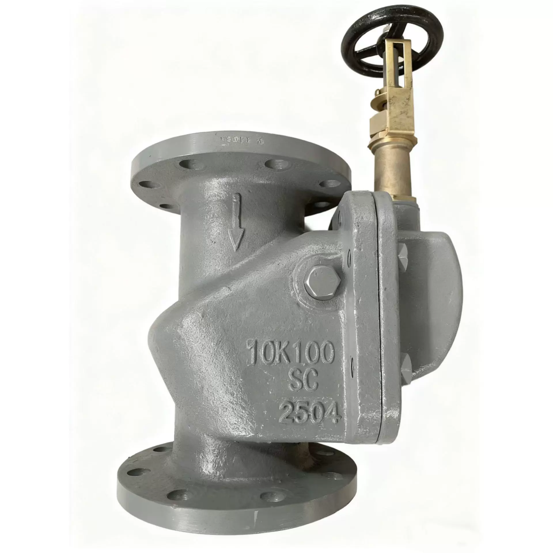 青岛厂家日标手动船用铸钢直角防浪阀/排污阀JIS F3060R DN50-200