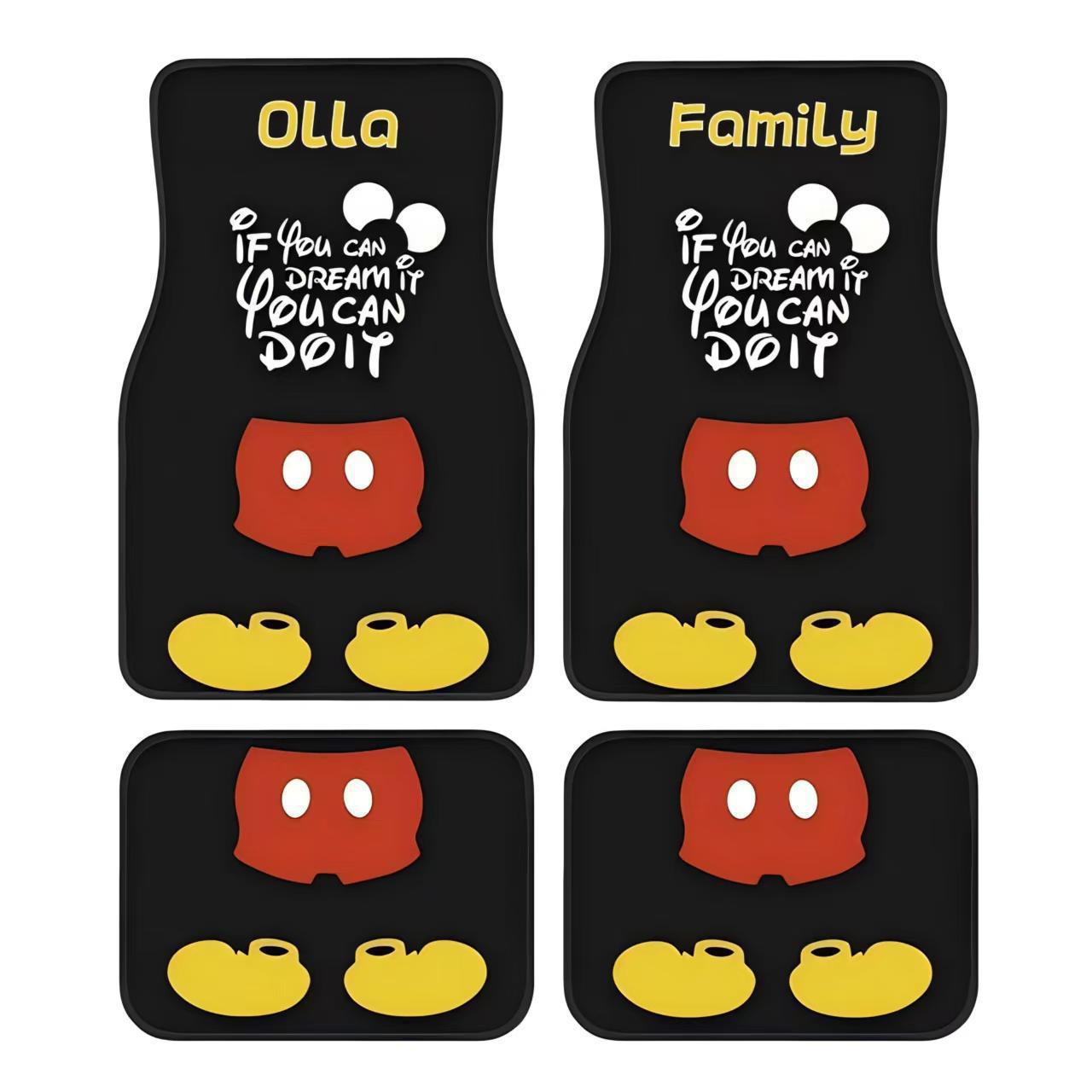 Cross-Border Temu Cartoon Car Floor Mats, Skin-Friendly, Dust-Proof, Easy-Care Floor Mats, Four-Piece Set, Stain-Resistant and Wear-Resistant Mats, Dropshipping