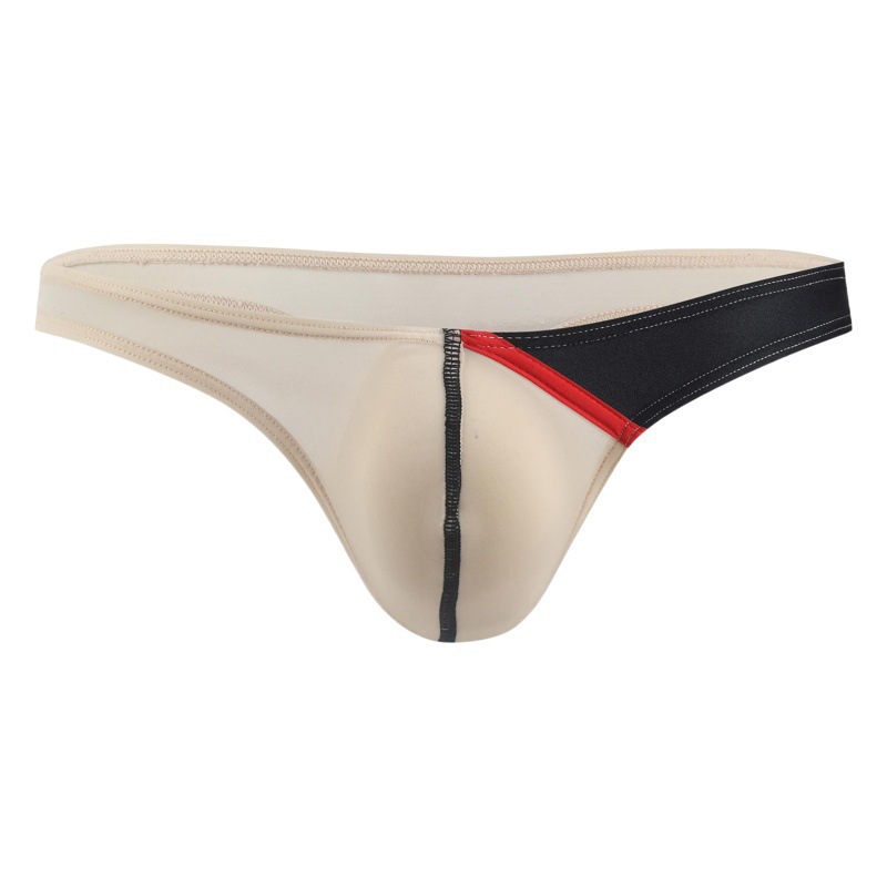 Al por mayor AliExpress Amazon delgada de seda del hielo elástico cintura baja los hombres Comercio Exterior ropa interior Tanga E042