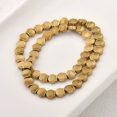 color-retaining starburst shell rose spacer | Zərgərlik ara hissələri - 7-shells-1-pack-approximately-50-pieces-approx-7785mm