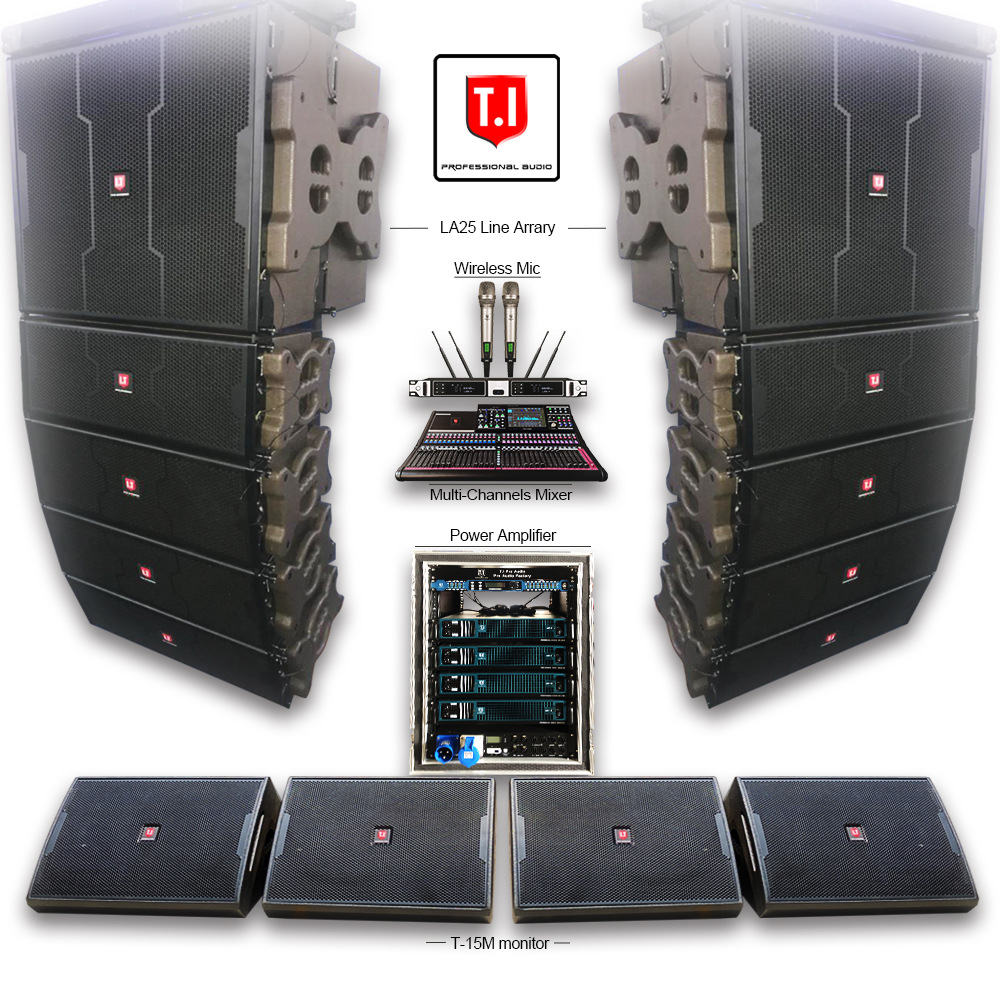 T.I Pro Audio 专业舞台设备 双5寸线阵超低 2分频无源线阵低音炮