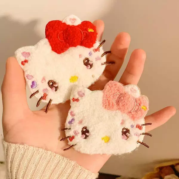 Cute and sweet embroidered KT magic sticker for fixing bangs, makeup, and facial cleansing – a perfect gift for elementary school students and a lovely accessory for young girls