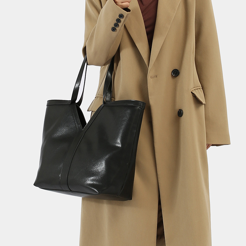 Borse da donna autunno e inverno pu nuova pelle conciata al vegetale grande capacità borsa tinta unita borsa tote borsa a tracolla borsa per mamma e bambino borsa femminile_voghion.com