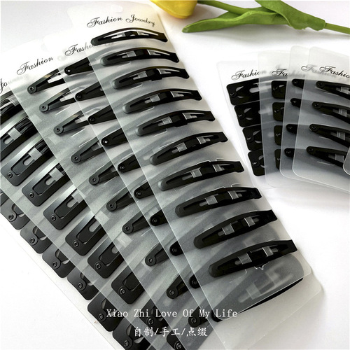 New electrophoretic paint processing black hairpin BB hairpin hairpin wholesale bangs side clip clip simple fashionable hair accessories
