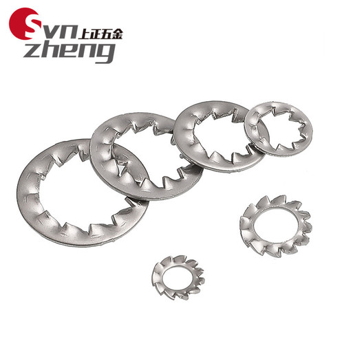 304 stainless steel inner serrated outer serrated locking washer anti-slip stop and anti-loosening washer M3M4M5M6M8-M30