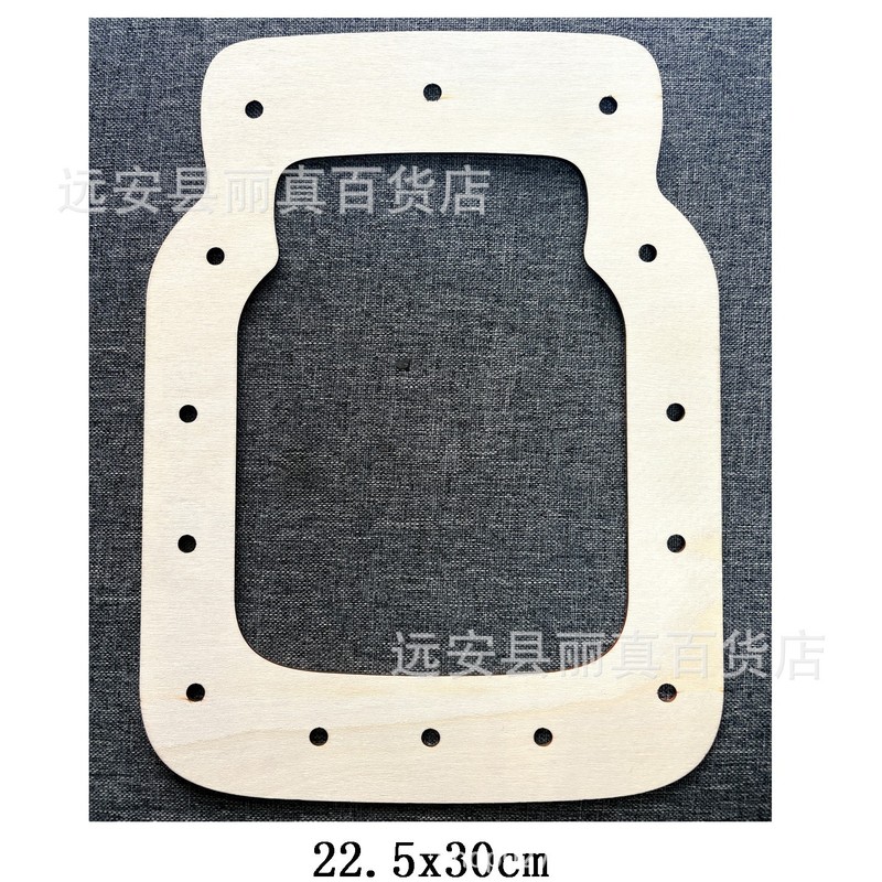 圣诞木质圆形打孔工艺品 镂空diy花环木框架节日心形花环挂饰木片|undefined