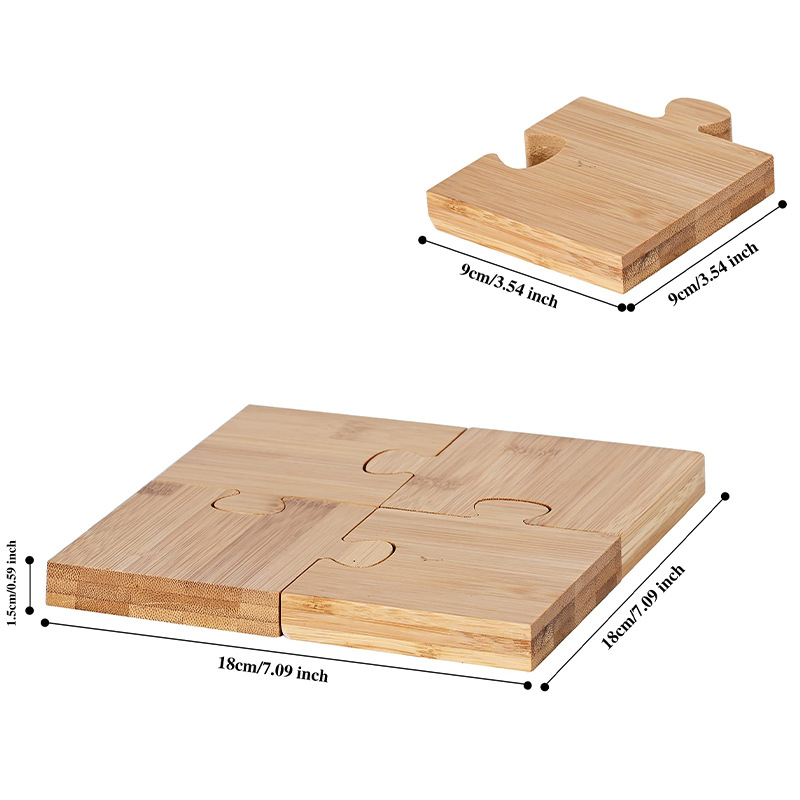 Posavasos de té de madera maciza creativos simples, cojines de aislamiento de madera de estilo simple, cojines de cocina de restaurante, tazas de café para planchar, hogar