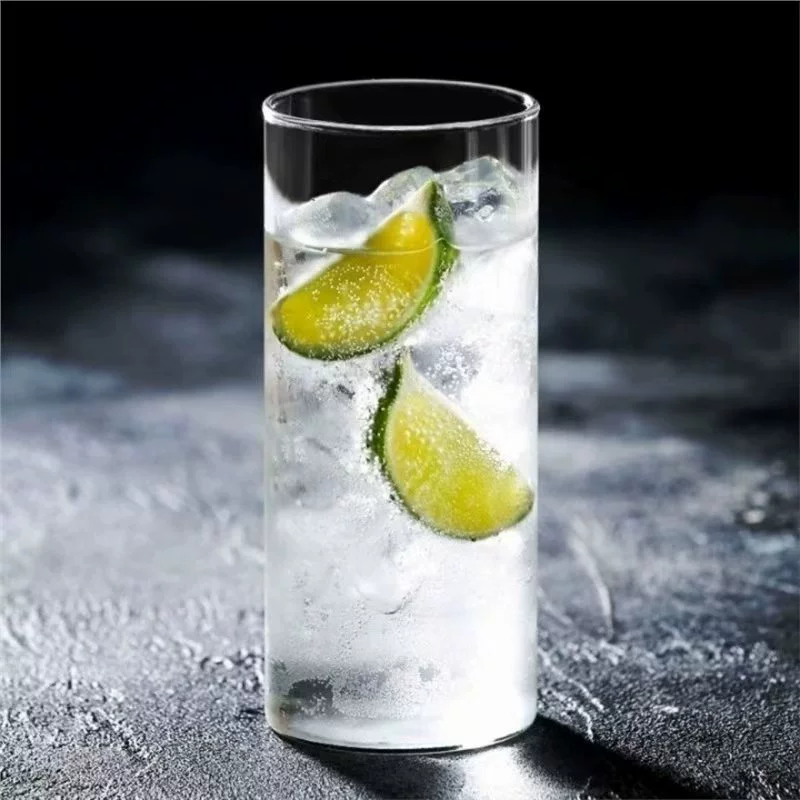 Стакан из высококачественного боросиликатного стекла для холодных напитков, кофе, фруктового чая, молочного чая, однослойный, модный, прозрачный, напрямую от производителя.
