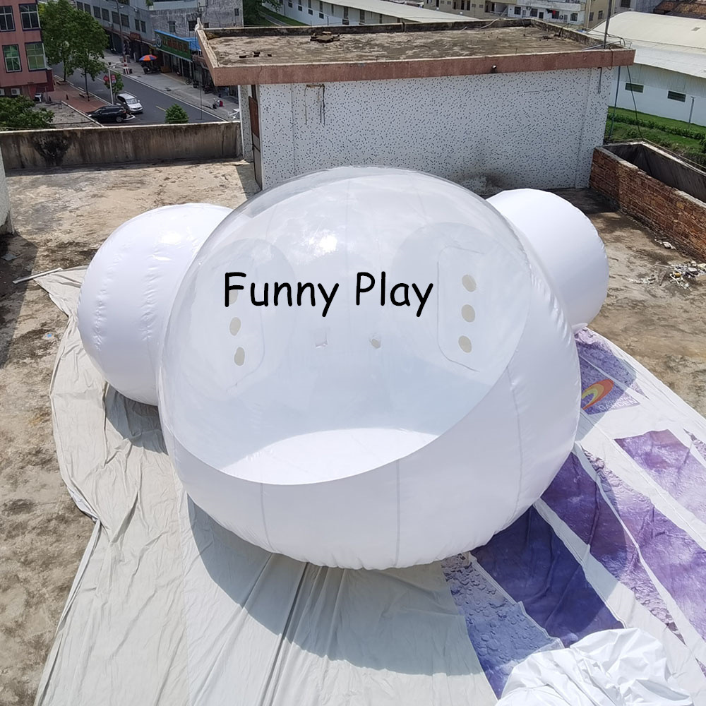 网红美陈充气透明泡泡屋星空帐篷房酒店民宿户外露营球型气泡屋