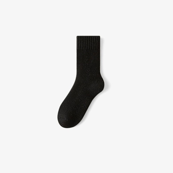 Merino Wool Socks for Men and Women, Autumn and Winter Warm Men's Mid-Calf Socks, Fleece-Lined and Thickened, Northeast Cashmere Long Socks