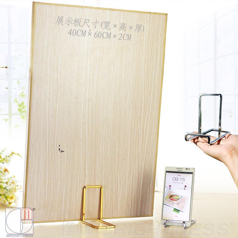 Iron Photo Frame Plaque Certificate Decorative Base Photo Table Stand Tray Rack Portable and Stowable