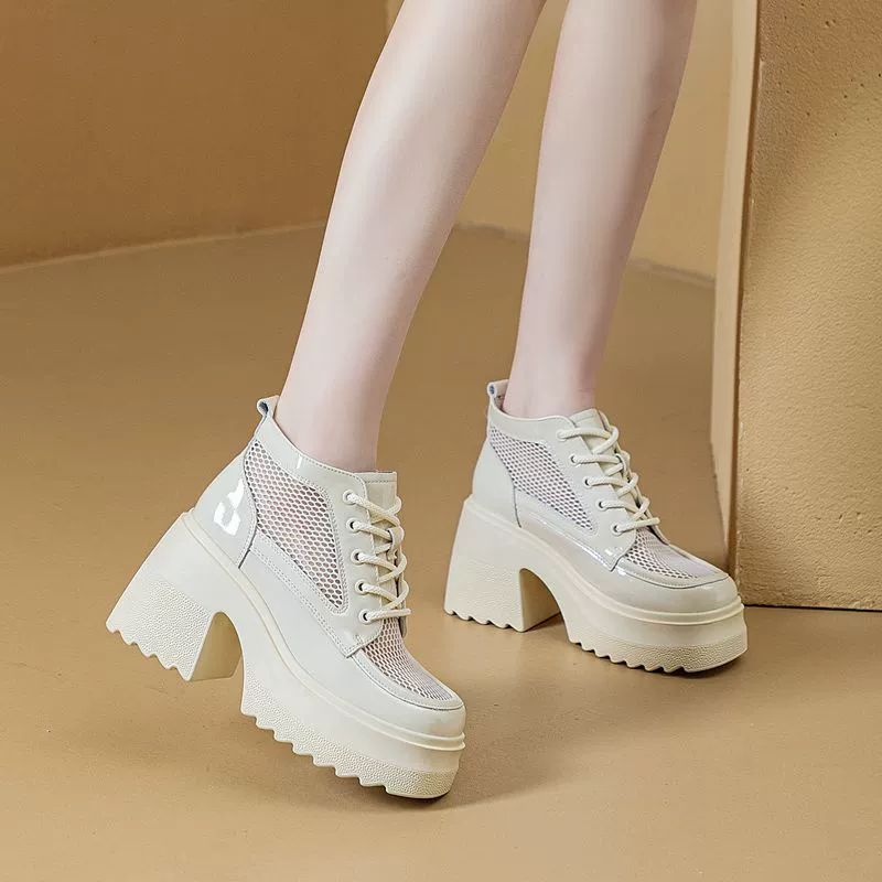 High shoes platform, boots for leisure, 2025 years