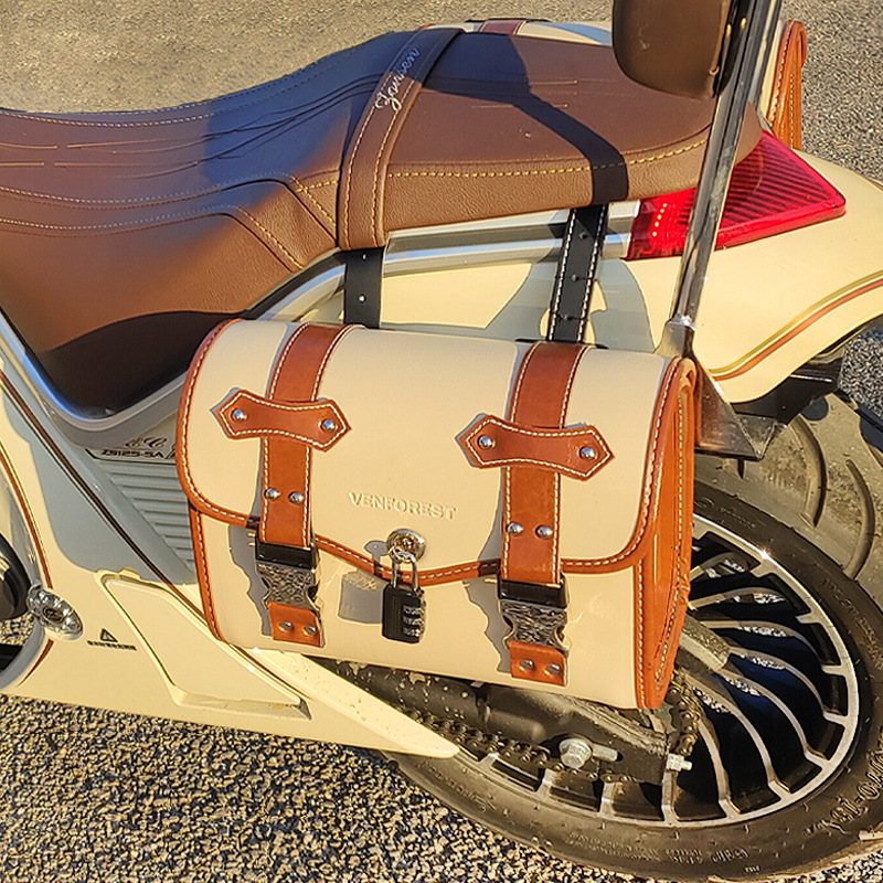 Motorcycle Zongshen Youmi Electric Vehicle Retro Universal Side Bag Rear Side Box Tool Bag Anti-Collision