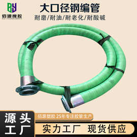 现货高压钢丝胶管高压水管厂家大口径法兰胶管过水耐磨高压胶管