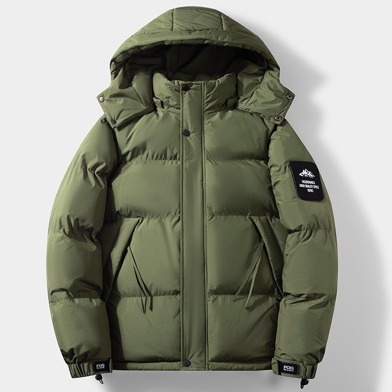 Trajes de algodón de pluma transfronterizos para hombres invierno nuevo tipo desmontable con capuzas de algodón de negocios ocio grueso chaqueta de algodón cálida