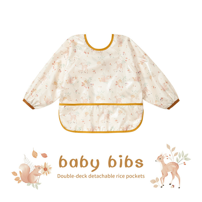 Cartoon children's waterproof eating bib for men and women