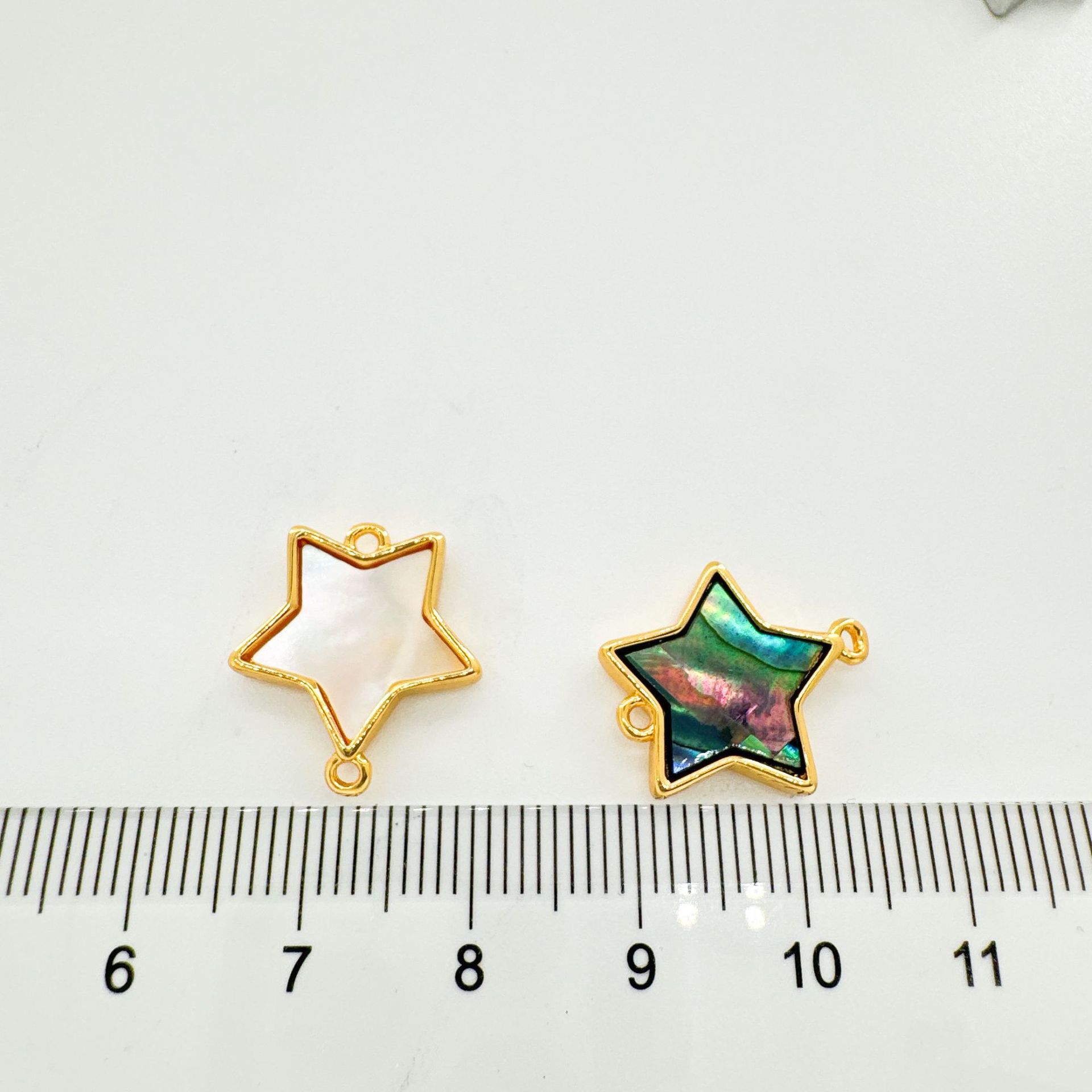 Star Pattern 1 Piece Copper Shell Abalone Shell Star Pendant