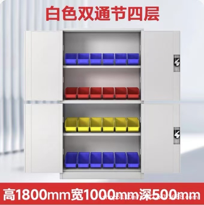 Gabinete de almacenamiento de herramientas pesadas de grado industrial de hardware grueso, gabinete de almacenamiento de almacenamiento móvil con placa colgante dividida de fábrica