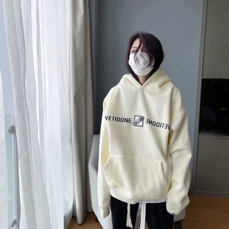 跨境爆款WE11立体印花小熊休闲宽松情侣T恤男女同款卫衣外贸批发|undefined