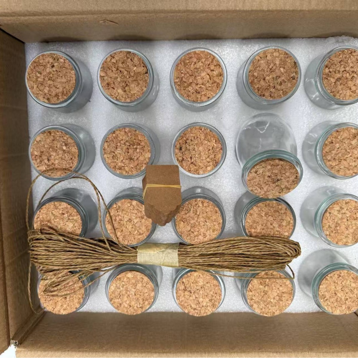 跨境热销玻璃许愿瓶小号木塞盖密封透明幸运星瓶子糖果分装布丁瓶