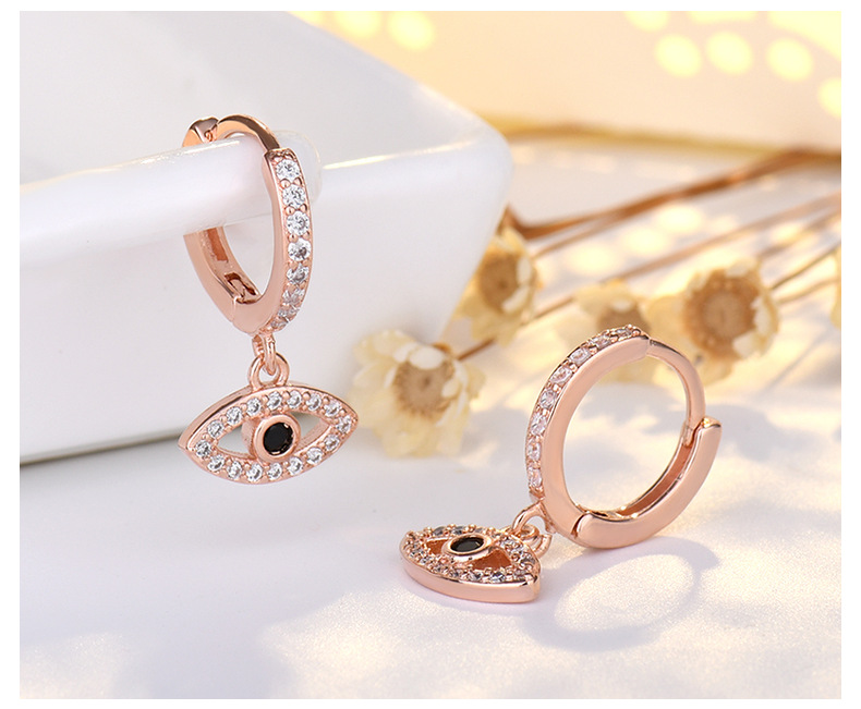 Drop Earrings Classification 1 Pair Lady Devil's Eye Copper Plating Inlay Zircon Drop Earrings