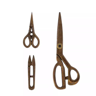 Toys] Sewing Scissors/Three-Piece Set 6-Point Doll House Ornaments Miniature Model Artificial