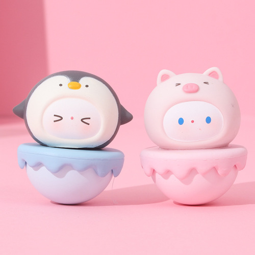 Soft fufu cute pet tumbler cute hard enamel small ornaments home living room desktop decoration doll light luxury ornaments