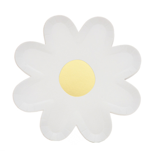 Environmentally friendly paper Daisy 7-inch dinner plate picnic tableware children's birthday party decoration cake plate paper plate