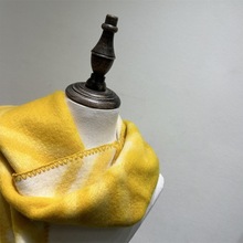 迪奈纱高货【秋梨黄全姐围巾】绵羊毛质感世行百搭围巾外贸尾单