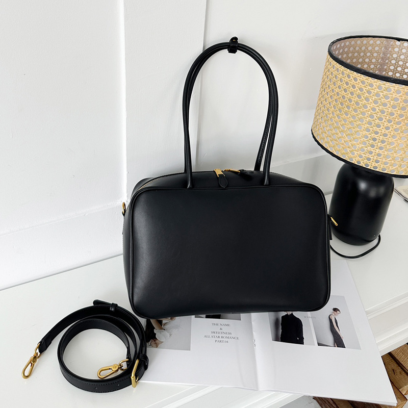 Women's Handbag 2025 New Autumn/Winter Crossbody Bag Niche Genuine Leather Shoulder Small Square Bag Bowling Bag - Thumbnail 6